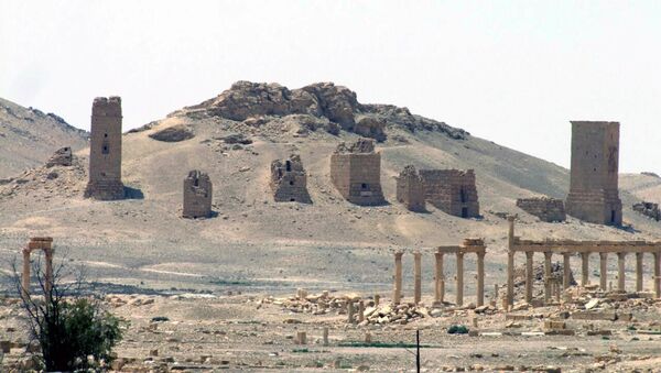 This file photo released on Sunday, May 17, 2015, by the Syrian official news agency SANA, shows the general view of the ancient Roman city of Palmyra, northeast of Damascus, Syria - Sputnik International
