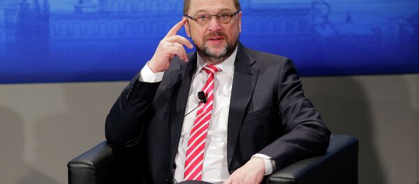 European Parliament President Martin Schulz sits on the podium during the 51. Security Conference Munich, Germany, Saturday, Feb. 07, 2015 - Sputnik International