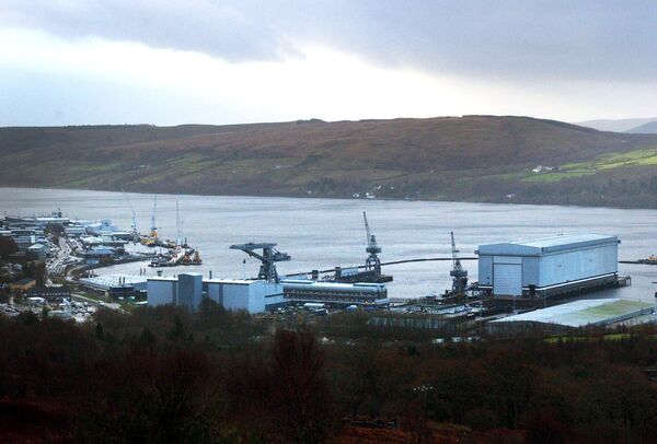 A view of HMNB Clyde located at Faslane, Scotland, home to Trident nuclear submarines A view of HMNB Clyde located at Faslane, Scotland, home to Trident nuclear submarines - Sputnik International