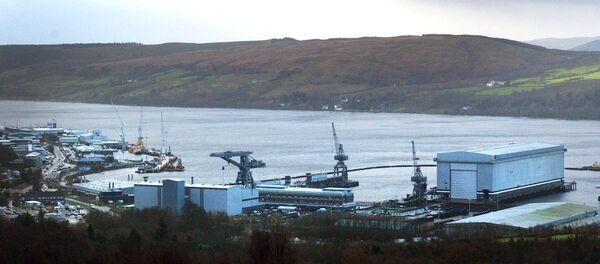 A view of HMNB Clyde located at Faslane, Scotland, home to Trident nuclear submarines A view of HMNB Clyde located at Faslane, Scotland, home to Trident nuclear submarines - Sputnik International