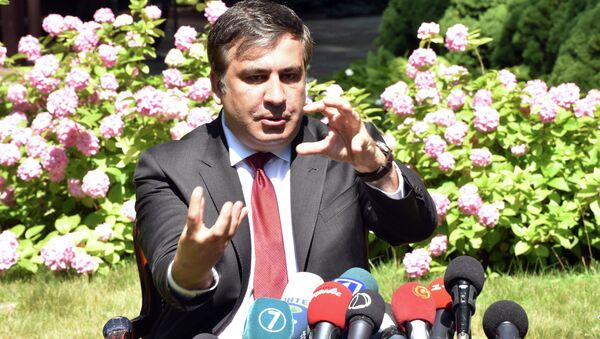 Mikheil Saakashvili and Jeffrey Payette give news conference - Sputnik International