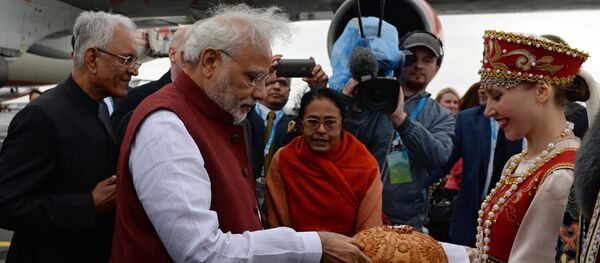 Prime Minister of the Republic of India Narendra Modi arrives in Ufa Prime Minister of the Republic of India Narendra Modi arrives in Ufa - Sputnik International