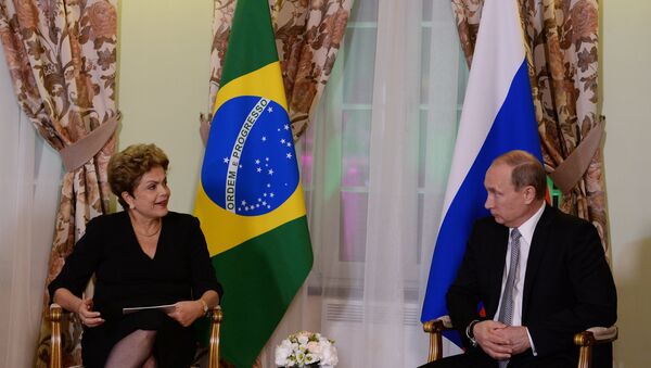 President of the Russian Federation Vladimir Putin meets with President of the Federative Republic of Brazil Dilma Rousseff - Sputnik International