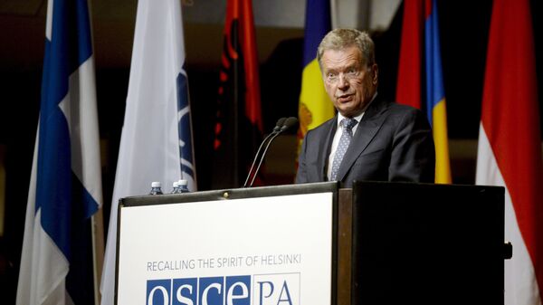 Finnish President Sauli Niinisto speaks at the opening of the 24th Annual Session of the OSCE Parliamentary Assembly in Helsinki, Finland - Sputnik International