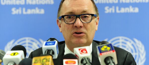 United Nations Under-Secretary-General for Political Affairs, Jeffrey Feltman addresses a press conference in Colombo on March 3, 2015 United Nations Under-Secretary-General for Political Affairs, Jeffrey Feltman addresses a press conference in Colombo on March 3, 2015 - Sputnik International