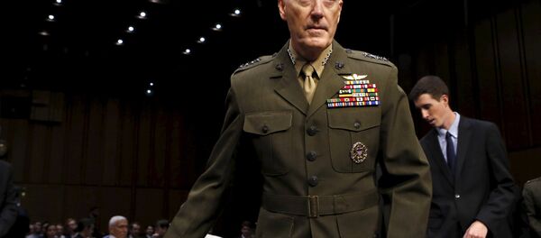 Marine Corps Gen. Joseph Dunford arrives at the Senate Armed Services committee nomination hearing to be chairman of the Joint Chiefs of Staff on Capitol Hill in Washington July 9, 2015 - Sputnik International