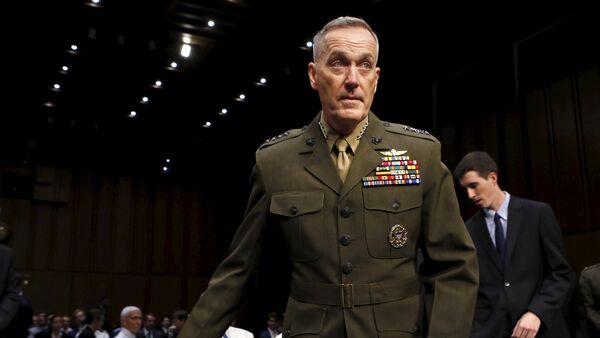 Marine Corps Gen. Joseph Dunford arrives at the Senate Armed Services committee nomination hearing to be chairman of the Joint Chiefs of Staff on Capitol Hill in Washington July 9, 2015 - Sputnik International
