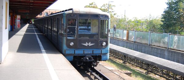 Train at Kőbanya-Kispest metro station in Budapest Train at Kőbanya-Kispest metro station in Budapest - Sputnik International