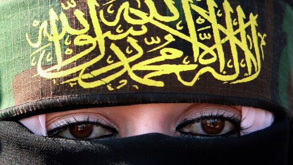 A woman supporting Islamic Jihad - Sputnik International
