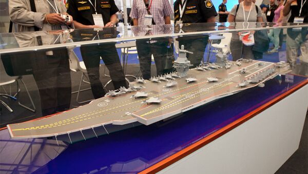 Project 23000E, one of the prospective new aircraft carriers proposed by the Krylov State Research Institute. - Sputnik International