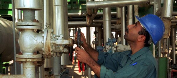 An Iranian works at a petrochemical plant in the Gulf port of Bandar Khomeini in southwestern Iran An Iranian works at a petrochemical plant in the Gulf port of Bandar Khomeini in southwestern Iran - Sputnik International