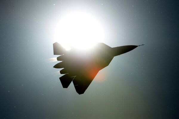 A PAK FA T-50 fighter jet A PAK FA T-50 fighter jet - Sputnik International