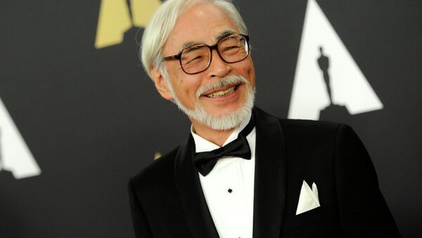 Hayao Miyazaki arrives at the 6th annual Governors Awards at the Hollywood and Highland Center on Saturday, Nov. 8, 2014 in Los Angeles. - Sputnik International