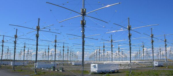 Antennas for the High Frequency Active Auroral Research Program (HAARP) are seen near Gakona, Alaska. - Sputnik International