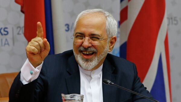 Iranian Foreign Minister Mohammad Javad Zarif reacts during a plenary session at the United Nations building in Vienna, Austria July 14, 2015 - Sputnik International