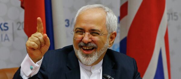 Iranian Foreign Minister Mohammad Javad Zarif reacts during a plenary session at the United Nations building in Vienna, Austria July 14, 2015 Iranian Foreign Minister Mohammad Javad Zarif reacts during a plenary session at the United Nations building in Vienna, Austria July 14, 2015 - Sputnik International