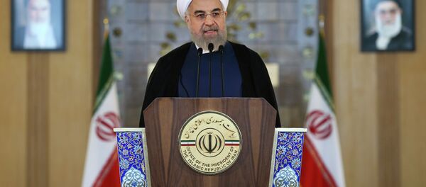 Iran's President Hassan Rouhani addresses the nation in a televised speech after a nuclear agreement was announced in Vienna, in Tehran, Iran, Tuesday, July 14, 2015. Iran's President Hassan Rouhani addresses the nation in a televised speech after a nuclear agreement was announced in Vienna, in Tehran, Iran, Tuesday, July 14, 2015. - Sputnik International
