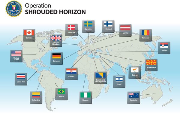 The Shrouded Horizon investigation against the Darkode cyber criminal forum involved law enforcement agencies in 20 countries. The Shrouded Horizon investigation against the Darkode cyber criminal forum involved law enforcement agencies in 20 countries. - Sputnik International