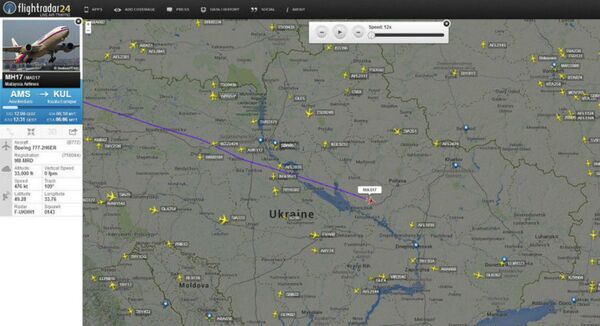 Data of Flightradar24 on where there was Boeing 777  - Sputnik International