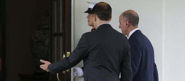 Saudi Foreign Minister Adel al-Jubeir (R) arrives at a meeting with U.S. President Barack Obama at the White House in Washington July 17, 2015 Saudi Foreign Minister Adel al-Jubeir (R) arrives at a meeting with U.S. President Barack Obama at the White House in Washington July 17, 2015 - Sputnik International