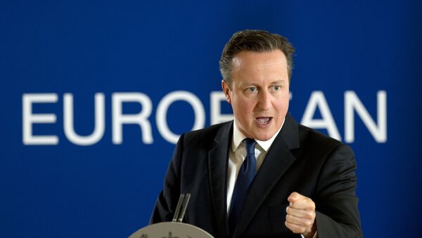 British prime minister David Cameron speaks during a press conference, on the second and final day of an EU summit at the EU Headquarters in Brussels on June 26, 2015 - Sputnik International