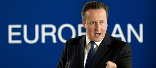 British prime minister David Cameron speaks during a press conference, on the second and final day of an EU summit at the EU Headquarters in Brussels on June 26, 2015 British prime minister David Cameron speaks during a press conference, on the second and final day of an EU summit at the EU Headquarters in Brussels on June 26, 2015 - Sputnik International
