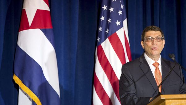 Cuban Foreign Minister Bruno Rodriguez speaks during a ceremony to reopen the Cuban embassy in Washington, July 20, 2015. - Sputnik International