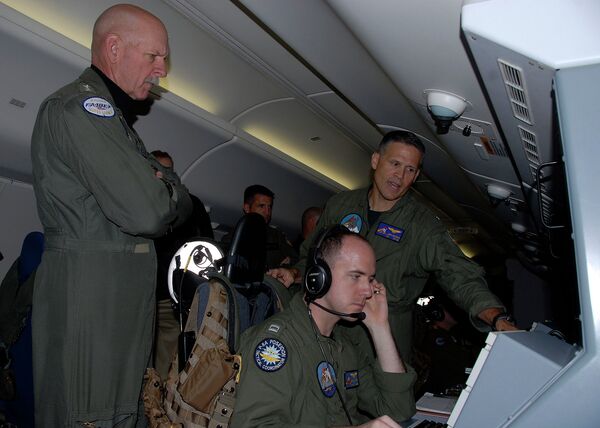 Adm. Scott Swift looks on as officers demonstrate the capabilities of the P-8A Poseidon. Adm. Scott Swift looks on as officers demonstrate the capabilities of the P-8A Poseidon. - Sputnik International