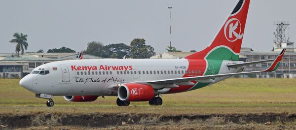 '5Y-KQE' Kenya Airways at Nairobi's Jomo Kenyatta International Airport. '5Y-KQE' Kenya Airways at Nairobi's Jomo Kenyatta International Airport. - Sputnik International
