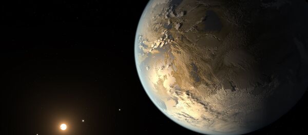 This artist's concept depicts Kepler-186f , the first validated Earth-size planet to orbit a distant star in the habitable zone. - Sputnik International