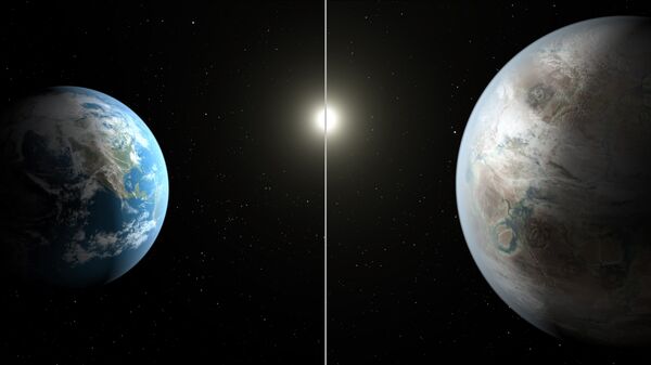Artistic concept of Earth's bigger, older cousin Kepler-452b. - Sputnik International