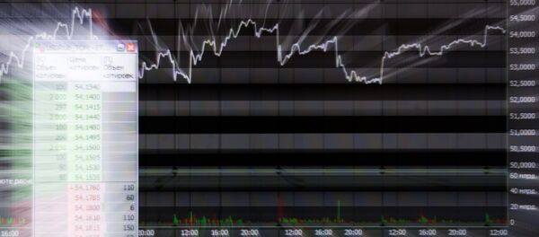 Screen at the MICEX, the Moscow Interbank Currency Exchange - Russian Trading System Screen at the MICEX, the Moscow Interbank Currency Exchange - Russian Trading System - Sputnik International