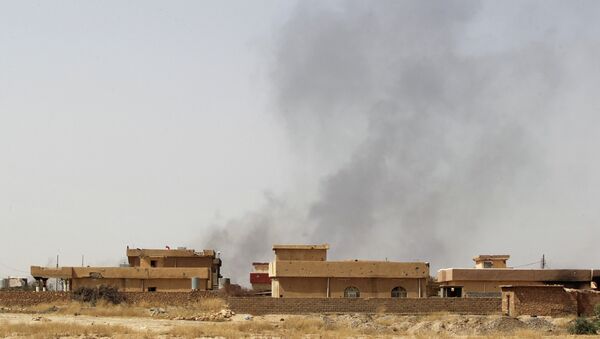 Smoke rises from the town of Baiji, north of Tikrit - Sputnik International