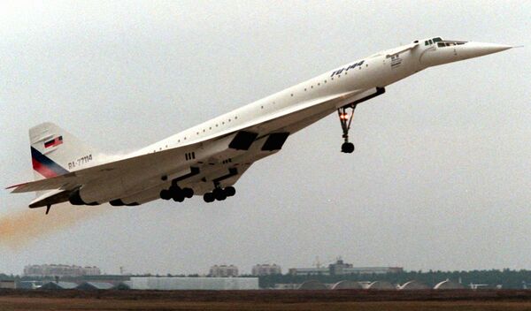 The TU-144, dubbed the Concordsky, hurtles skywards after 20 years in mothballs Friday Nov. 29, 1996 from a Zhukovsky airfield, some 30 kms. south of Moscow The TU-144, dubbed the Concordsky, hurtles skywards after 20 years in mothballs Friday Nov. 29, 1996 from a Zhukovsky airfield, some 30 kms. south of Moscow - Sputnik International