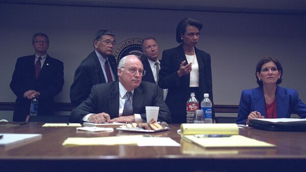 Vice President Cheney with Senior Staff in the President's Emergency Operations Center - Sputnik International