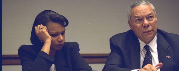 Secretary of State Colin Powell and National Security Advisor Condoleezza Rice in the President's Emergency Operations Center Secretary of State Colin Powell and National Security Advisor Condoleezza Rice in the President's Emergency Operations Center - Sputnik International