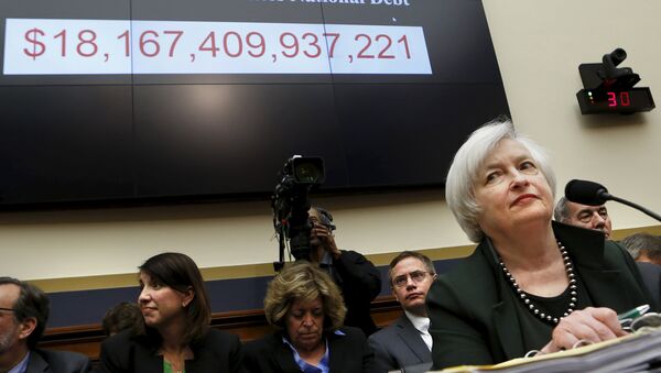 Federal Reserve Board Chair Janet Yellen prepares to testify before a House Financial Services committee hearing on Monetary Policy and the State of the Economy on Capitol Hill at in Washington July 15, 2015 - Sputnik International