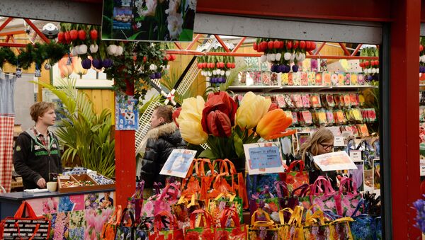 A flower market in Amsterdam - Sputnik International