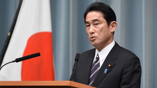Japanese Foreign Minister Fumio Kishida speaks during his press conference at the prime minister's official residence in Tokyo - Sputnik International