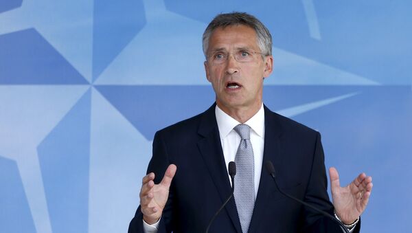 NATO Secretary General Jens Stoltenberg gestures as he addresses a news conference after the North Atlantic Council (NAC) meeting following Turkey's request for Article 4 consultations, at the Alliance headquarters in Brussels, Belgium, July 28, 2015 - Sputnik International