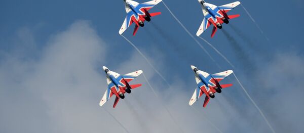 MiG-29 fighter planes of the Swifts aerobatic team - Sputnik International