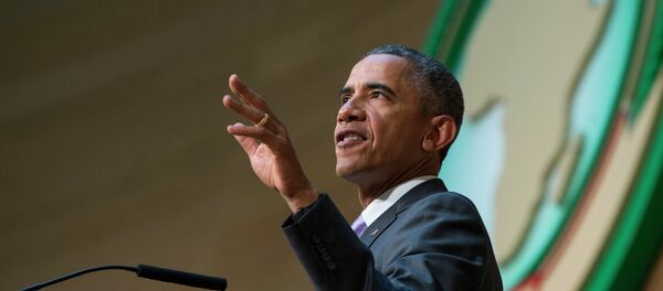 US President Barack Obama delivers a speech to the African Union, Tuesday, July 28, 2015, in Addis Ababa, Ethiopia - Sputnik International
