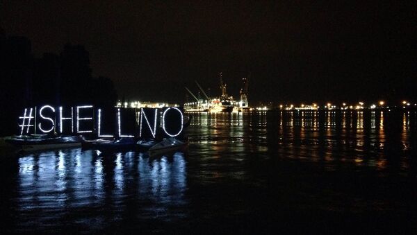 #sHellNo on water with Fennica in Portland. - Sputnik International