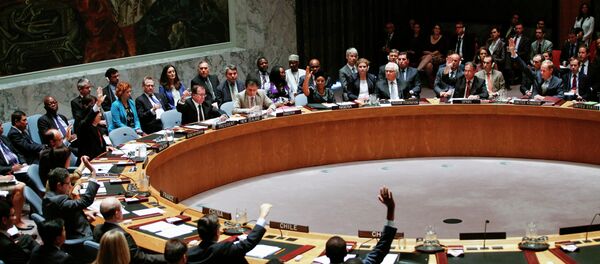 Members of UN Security Council vote on a draft resolution for establishing a tribunal to prosecute those responsible for the MH17 flight during a Security Council meeting at United Nations Headquarters in New York on July 29, 2015. Members of UN Security Council vote on a draft resolution for establishing a tribunal to prosecute those responsible for the MH17 flight during a Security Council meeting at United Nations Headquarters in New York on July 29, 2015. - Sputnik International