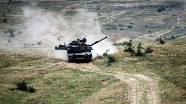 US Army M1A2 Abrams battle tank is pictured during a joint military drill - Sputnik International