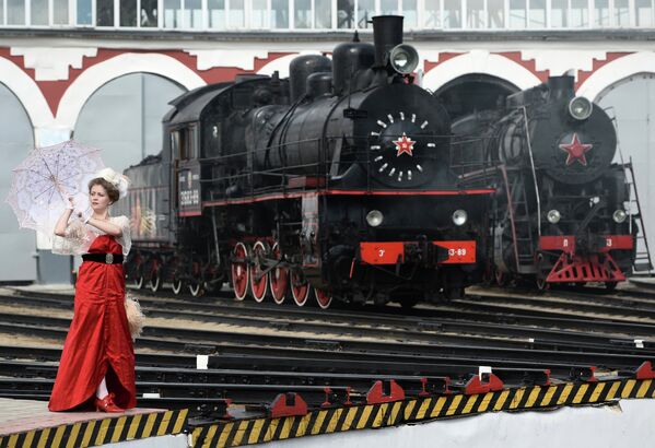 Choo Choo! Moscow Showcases Steam Trains - Sputnik International