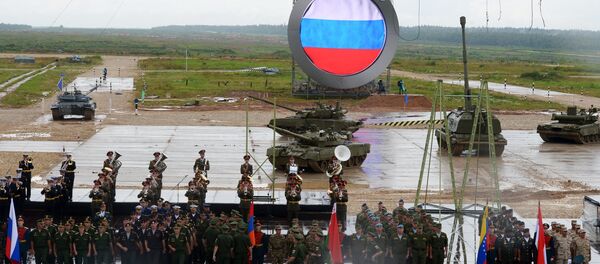 A solemn opening ceremony of the International Army Games 2015 held at the Alabino training field in the Moscow Region A solemn opening ceremony of the International Army Games 2015 held at the Alabino training field in the Moscow Region - Sputnik International