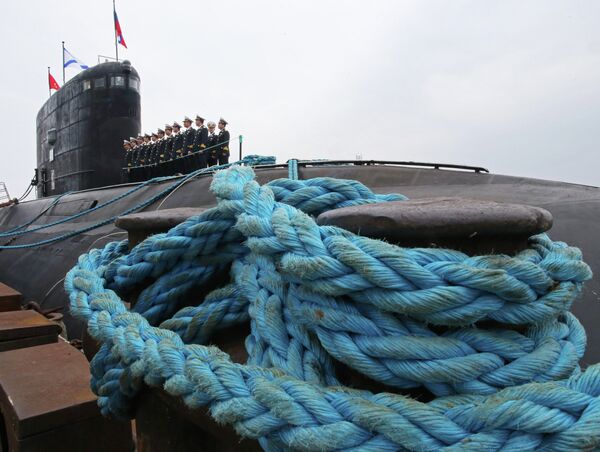 A Project 636 Varshavyanka diesel-electric submarine built for the Vietnamese Navy at the shipyard in Svetly, Kaliningrad region. A Project 636 Varshavyanka diesel-electric submarine built for the Vietnamese Navy at the shipyard in Svetly, Kaliningrad region. - Sputnik International