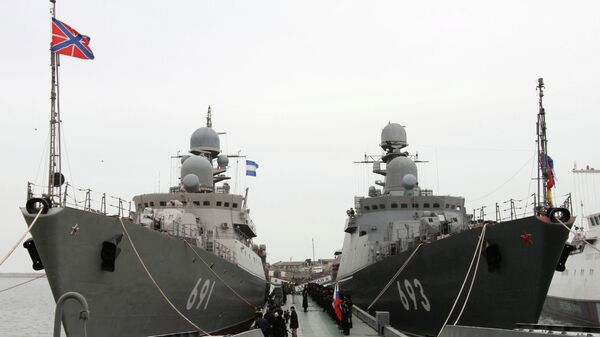 Missile ships of the Caspian Flotilla - Sputnik International