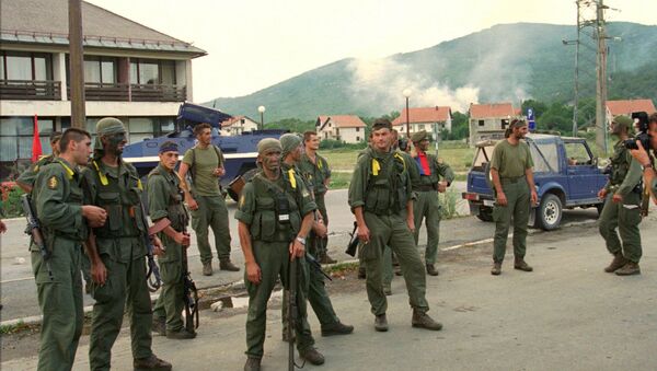 A Croatian special forces unit rest after their action in the operation named Storm, in which they retook the Croat town of Gracac 160kms (100mls) south of Zagreb , Monday August 7th 1995 - Sputnik International